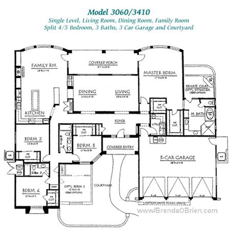 single story  bedroom house floor plans plans   size offer    space