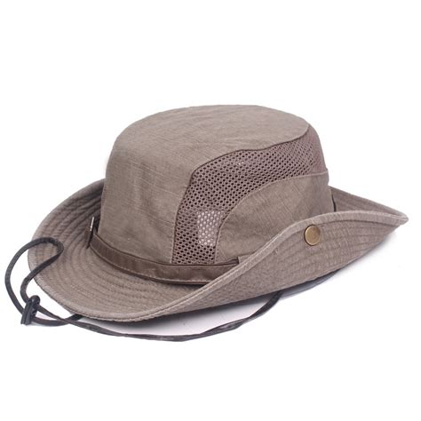 casual cotton summer spring mens bucket hats outdoor wide brim fishing