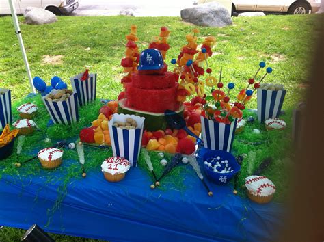 dodgers themed birthday party baseball birthday party dodgers