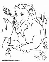 Lion Mouse Coloring Pages Getcolorings Printable Color Getdrawings Print sketch template