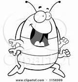 Pillbug Running Happy Clipart Cartoon Thoman Cory Outlined Coloring Vector 2021 sketch template