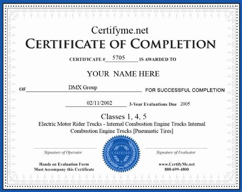 printable forklift certification card template