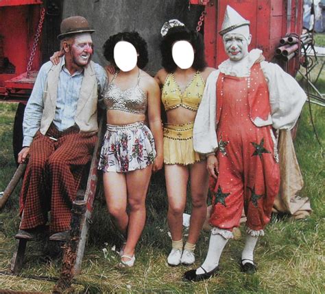 Vintage Circus People Faceinhole