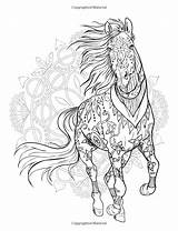 Adult Coloring Pages Horses Horse Mandala Magical Pferde Colouring Zum Books Amazon Printable Completed Erwachsene Für Ausmalen Ausdrucken Ausmalbilder Malvorlagen sketch template