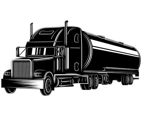 silhouette semi truck svg  svg png eps dxf file