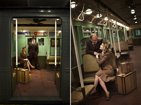 Photo Fridays 40 S Vintage Train Engagement Glamour