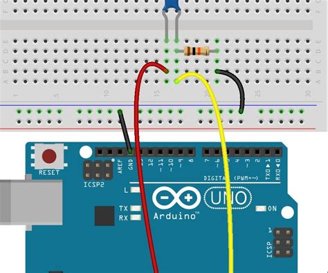 thermistor  arduino uno   steps instructables