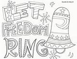 Coloring Pages July Freedom 4th Independence Printable Ring Declaration Let Color Fourth Adult Patriotic Print Sheets Drawing United Colouring Getdrawings sketch template