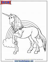 Unicorn Coloring Pages Rainbow Beautiful Background Printable Cute Colouring Horses Cartoon Color Library Clipart Popular sketch template