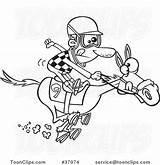 Cartoon Horse Coloring Racing Jockey Pages Retirement Leishman Outlined Guy Ron Getcolorings Cartoons sketch template