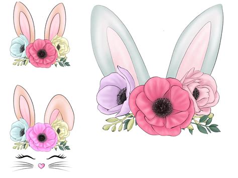 easter bunny ears clipart easter rabbit spring clip art etsy uk