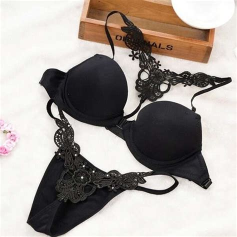 Boldiva Hot Women Sexy Bra And Panties Set Soft Padded D2612 Black