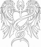Tattoo Outline Caduceus Deviantart Tattoos Outlines Heart Cross sketch template