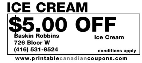 ice cream printable discount canadian coupons toronto ontario