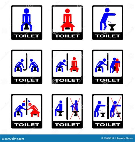 Funny Toilet Symbol Cartoon Vector 38095057