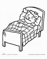 Sick Bed sketch template