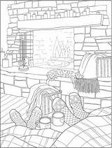 Dover Dibujos Craftgossip Hygge Fireplaces sketch template