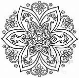 Coloring Pages Mandala Bohemian Mandalas Adults Colouring Choose Board Pattern Adult sketch template