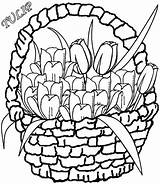 Basket Pages Flower Colouring Coloring Printable Getcolorings Color sketch template
