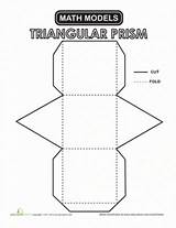 Prism Triangular Math Prisms Cube Geometricas Freebies Prisma sketch template