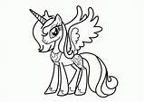 Coloring Pony Pages Little Princess Cadence Popular Cadance sketch template