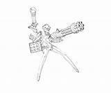 Aigis Persona Abilities Arena Coloring Pages Weapon sketch template