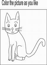 Cat Coloring Pete Pages Kids Color Pet 2838 Naughty Worksheets Colouring Template sketch template