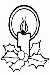 Candle Christmas Coloring Pages Clip Candles Cliparts Clipart Navidad Vela Gif Picgifs Visit sketch template