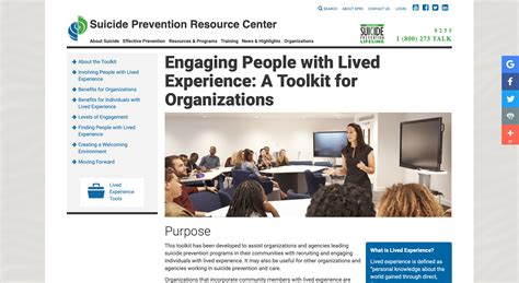 engaging people  lived experience  toolkit  organizations