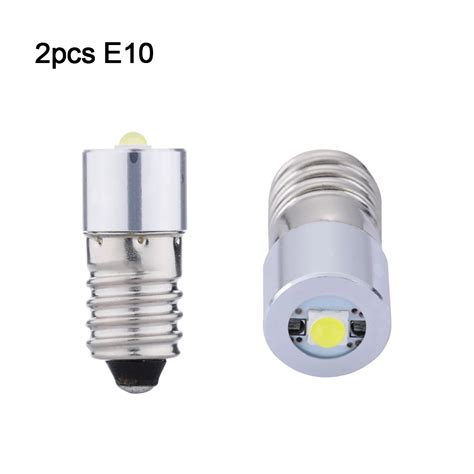 2pcs E10 Led Upgrade Bulb 3v 4 5v 6v 18v Emergency Light Bulbs Led
