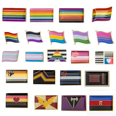 Lgbt Pride Flags Enamel Pin Set 10pcs Pride Nation