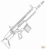 Ak Drawing Coloring Pages Scar Getdrawings Rifle sketch template