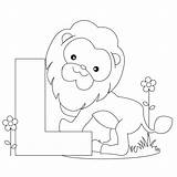 Letter Alphabet Animal Coloring sketch template