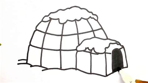 coloring page   igloo  svg cut file