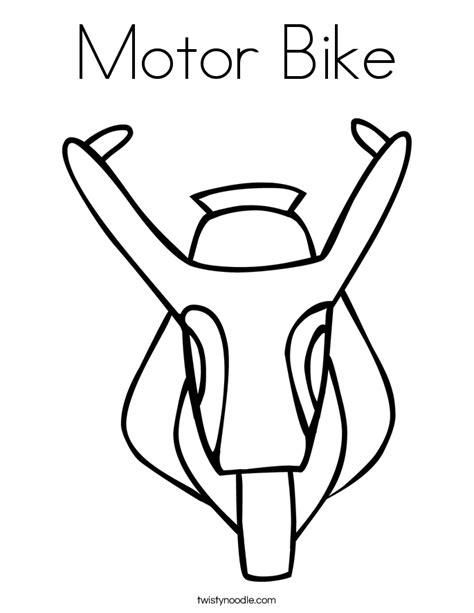 motor bike coloring page twisty noodle