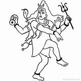 Shiva Hindu Mythology Xcolorings sketch template