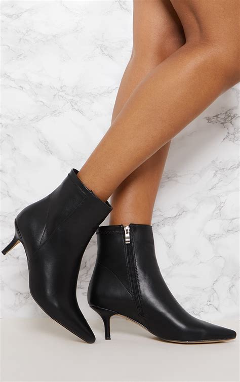 black  heel ankle boot shoes prettylittlething uae