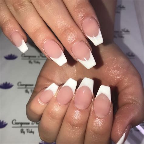 coffin nails  gel french tips gorgeous nails  vicky pinterest coffin nails