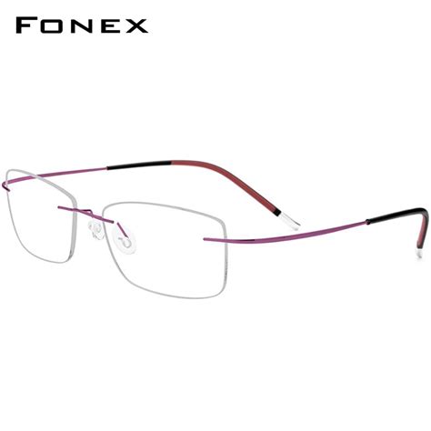 fonex b pure titanium rimless optical glasses men women frameless