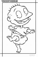 Coloring Nickelodeon Pages Cartoon Cartoons Tommy Pickles Kids Printable Character Drawing Rugrats Color Characters 90 Nick Halloween Draw Print Cool2bkids sketch template