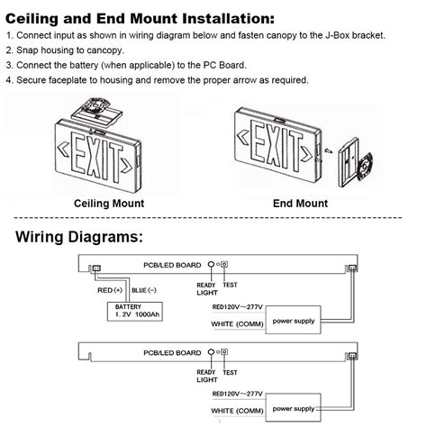 nicor exit sign wiring diagram