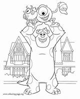 Coloring Monsters University Pages Inc Monster Printable Colouring Sulley Mike Kids Disney Sully Sheets Print Archie Movie Catch Book Dinokids sketch template