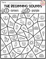 Color Beginning Sounds Phonics Worksheets Pages Coloring Visit Kindergarten Preschool sketch template
