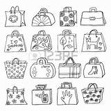 Hand Bag Drawing Drawn Bags Coloring Illustration Vector Baby 123rf Pages sketch template