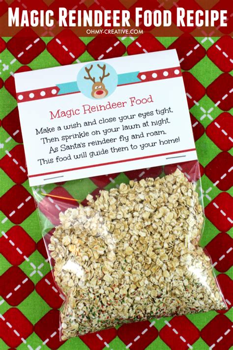 magic reindeer food recipe  printable   creative