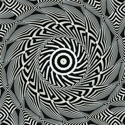 radial simple but complex the spirals and black and white plays with the eyes op art