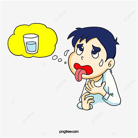 Thirsty Man Man Clipart Thirst Character Png