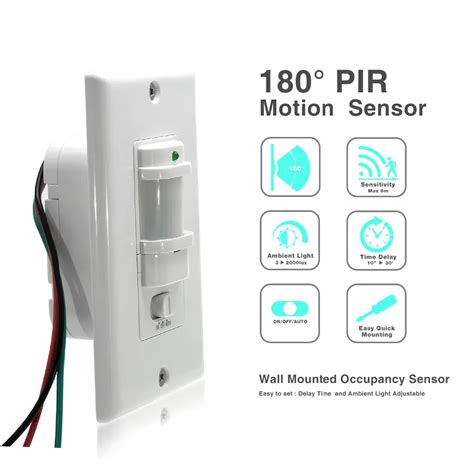 ac   auto wall mount motion sensor switch automatic pir infrared sensor light