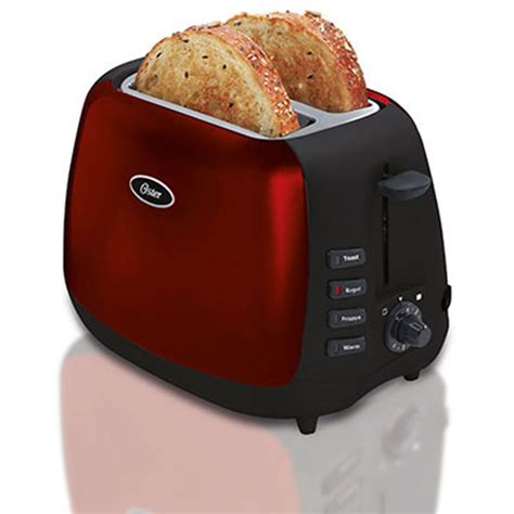 oster  slice metallic red toaster   toasters toaster