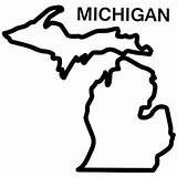 Michigan Outline State Clipart Map Mitten Clip Printable Silhouette Drawing Outlines Template Decal Crafts Coloring Use Pattern Clipartbest Sticker Printables sketch template